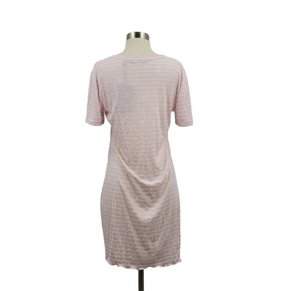 VERO MODA Aria Short Button Dress In Roseatte Spoonbill Stripes Size L NWT - Picture 5 of 9